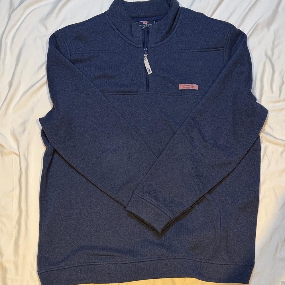 Vineyard Vines Men's Navy Blue 1/4-Zip Sweater -